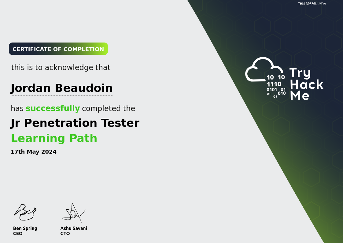 TryHackMe Jr Penetration Tester